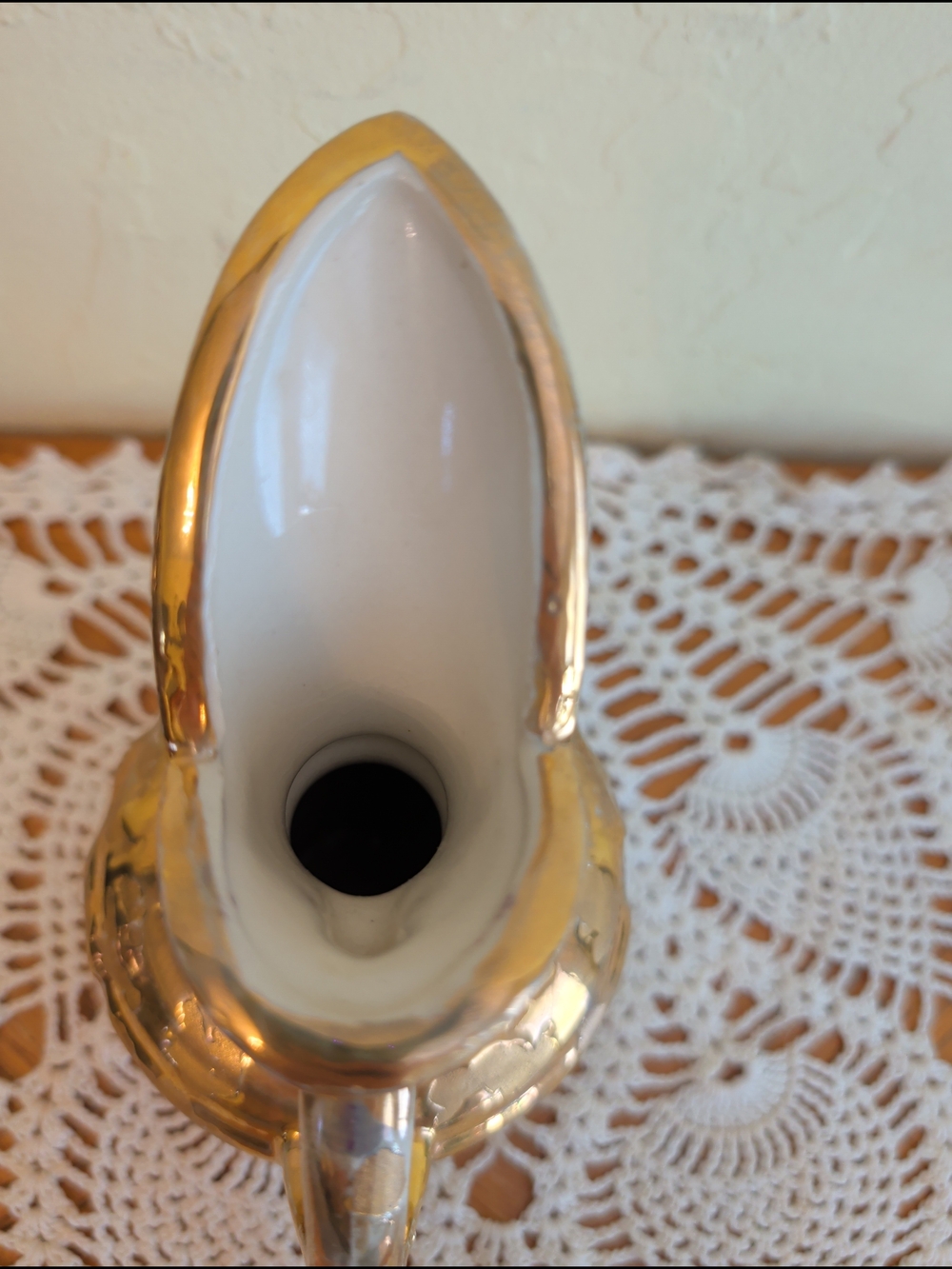 Gold Ceramic Decorative Vase and Bowl Set - Picture 6 of 13